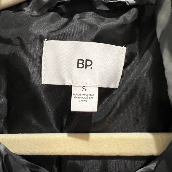 BP Nordstrom Womens Jacket Small Black White Pool Ripple Puffer Warm Oversized - Picture 2 of 5